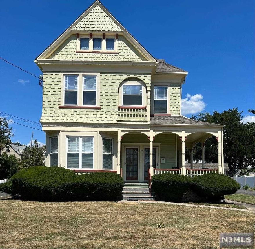 Come take a look at this charming Victorian Styled Multi Family,First floor offers 2 bdrms,LR w/Original Tin Ceilings and Hardwood Floors,Formal Dining Room w.Wall Moldings,Tin Ceiling,Ceiling Molding,Hardwood Floors,exit to Wrap Around Porch,Updated Eat in Kitchen,Full Bath,Second Floor consists of LR w.Tin Ceiling,Dining Room has Tin Ceiling,Wall Moldings,Renovated Full Bath,Large New Full Bath,Walk up Attic with Additional Finished Room,Home just freshly painted,new furnace,3 electrical panels,w/d in each unit,repacement windows,3 Car Garage with an abundance of parking!!!