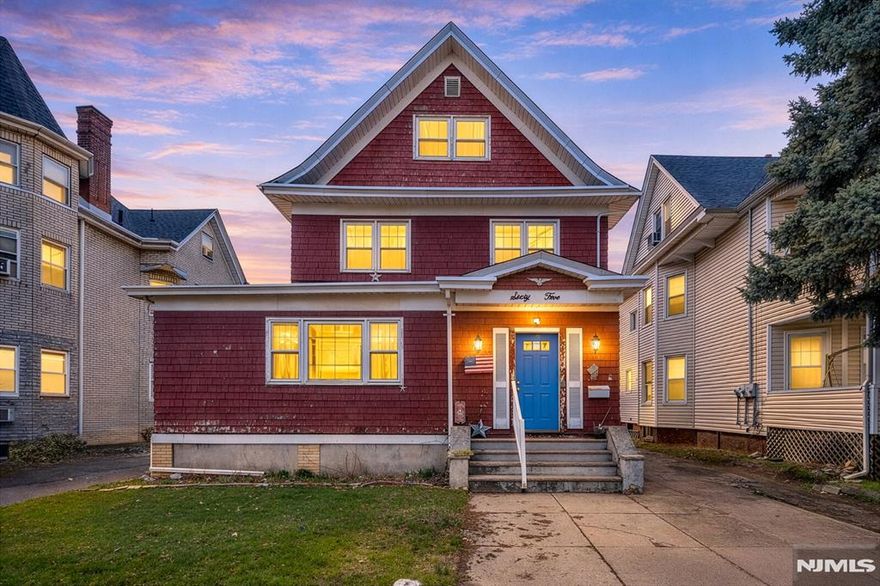 Large colonial home in a desirable area of town waiting to be restored to its glory! Perfect opportunity for builders, contractors, and handy individuals who have the vision to update this charming home. The first floor features has custom woodwork throughout featuring: an enclosed porch room, foyer, large living room with office nook, formal dining room, eat in kitchen, bedroom with walk in closet, and a full bathroom. The second floor features: living room, dining/kitchen area, two bedrooms and a full bathroom. Third floor is a full large walkup attic with potential for additional living space. The basement is full and unfinished. There is a shared driveway with a connected 1 car garage and two non-garage parking spots in the rear of the home. The yard is a good size with room for entertaining or additional parking as needed. Come take a look at your next project!