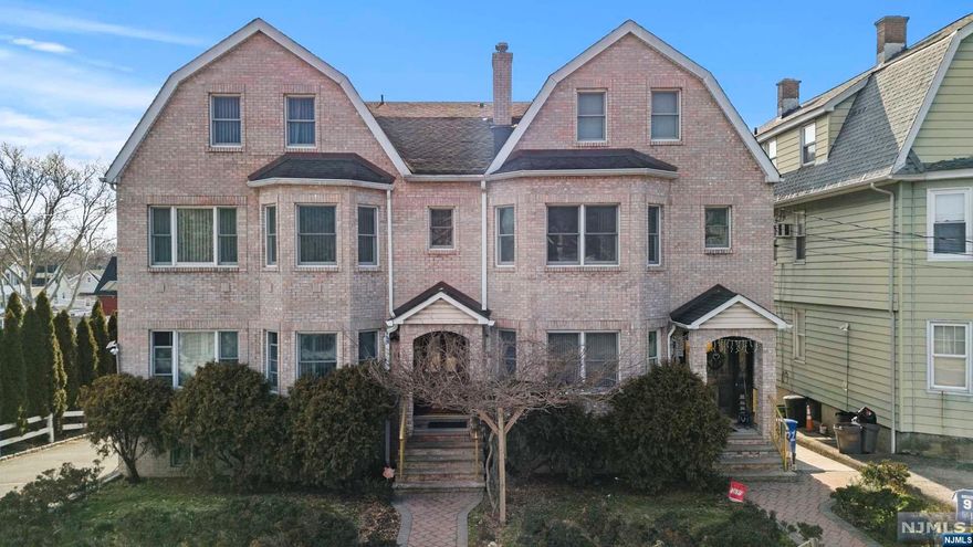 Welcome to this extraordinary opportunity in the heart of Nutley! This is a massive 4-family boasting a total of 11 BRs, 7 full baths, an abundance of off-street parking & easy access to NYC. This property features a sprawling unit spanning two levels comprising 5 BRs, 4 full baths, LR, DR, spacious kitchen, laundry room & direct access to a large paver patio. The other three units each have 2 BRs, eat-in kitchens, living rooms and dining rooms plus full baths. Bonus space includes a finished attic with 2 BRs, full bath, eat-in kitchen & living room, a basement with high ceilings, and another large unfinished attic space offering many possibilities. Each unit has private access to laundry & all utilities are separated. Central AC, hardwood floors & additional municipal parking across the street. Whether you're seeking an investment property or a home with rental income, seize this opportunity to own an expansive property in a charming town with excellent schools!