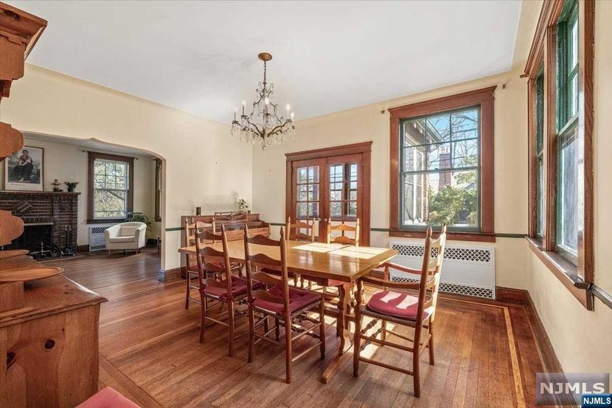 Welcome to this stately tudor colonial which is situated in the desirable East Hill section of Leonia with almost 2400 sq ft of living space on a large corner lot. This home features chestnut wood trims, classic hardwood floors, and an abundance of natural light. Imagine your mornings with the sun shining in the dining room and/or family room. Second floor offers 4 large bedrooms with cedar closets, 3 full baths, and laundry chute to laundry room. Third floor provides partly finished attic with potential for bedroom/office. Full partly finished basement includes a full bath, laundry and utility room. Enjoy the backyard with patio and plenty of space to entertain and play. A prime location close to NY, schools, & parks. Leonia has an excellent school system. Don't hesitate! Call for an appointment to see this home.