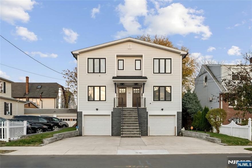 Welcome to 176 Prospect Street in Garfield. A beautifully crafted new construction offering modern comfort and convenience in a prime Bergen County location. This spacious 3 bedrooms, 3 baths home features a bright, open concept first floor with a stylish living room, dining area, and contemporary kitchen perfect for everyday living. The primary suite includes a private bath, while two additional bedrooms share a full bath, providing ample space for everyone. A beautifully finished basement offers versatile space for recreation, storage, or entertaining. Enjoy outdoor living on the private deck and the convenience of an attached garage with additional driveway parking. Ideally located near parks, schools, shopping, transportation, and houses of worship, this home combines suburban tranquility with everyday convenience an exceptional opportunity in one of Garfieldâ€™s most desirable neighborhoods.