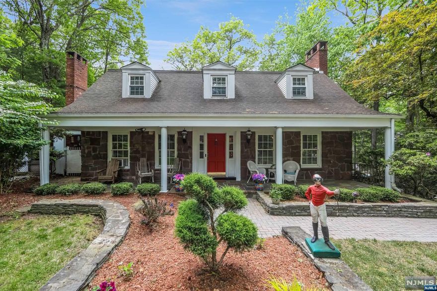 This wonderful Dutch Colonial home sits on approximately 1 1/2 acres of very private property in the charming & peaceful Fardale section of town. It is nestled back from the road and offers a front porch to sit and enjoy morning coffee. The home was built with many custom features & offers four lovely fireplaces. There is a first floor with charming rooms and the option of a first floor guest room/den alongside the full bath. There is a kitchen with island and multiple cabinets. Lots of windows bring in the sunlight and views of the huge backyard. The back screen porch will be your favorite evening relaxing space. The pool was totally updated & the large garage behind the pool is perfect for the car collector with additional vehicle storage. Hang out in the back yard at the firepit & toast marshmellows with friends and family. Mahwah schools are top rated and the town offers its own beautiful golf course, hiking trails in the Ramapo Reservation & Campgaw Ski Area with Disc Golf.