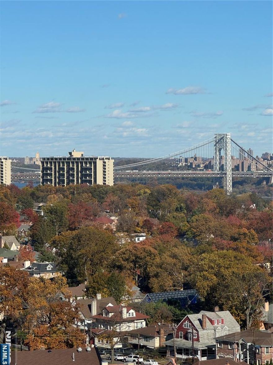 Wonderful high floor GWB view unit located within easy access to NJ & NY (NJ Transit stops next to building & NY Waterways rush hour ferry just down the hill in Edgewater. This luxury condo has 24 hour doorman, security, onsite management, pool, health club and is pet friendly. The unit is priced to allow upgrading and personalization. Shopping, schools & houses of worship all within an easy walk. A perfectly located apartment