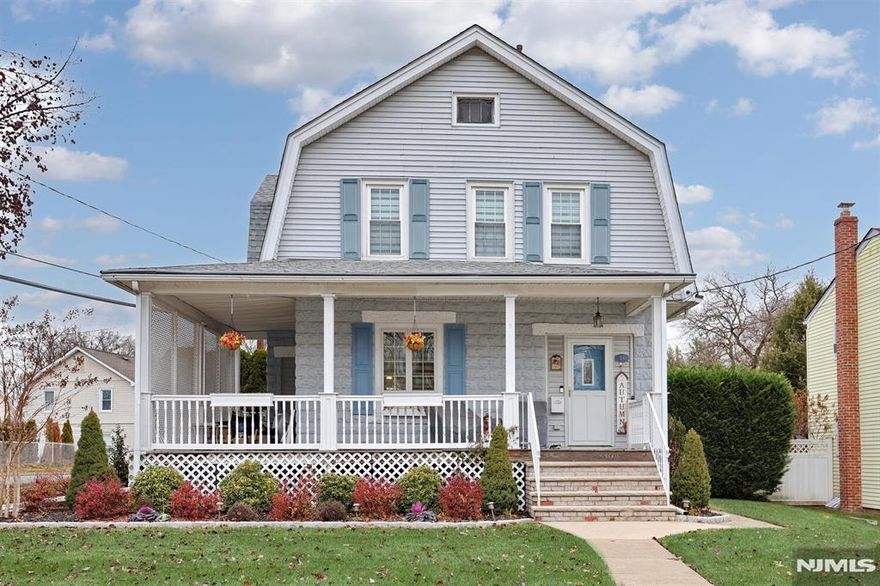 Welcome home to 56 Seneca Ave! This charming 3 bedroom Dutch colonial located on a corner lot, will be sure to please! Enter onto the wrap around porch where evenings can be spent having coffee. First floor consists of entry hall, living room, formal dining room w/sliding glass doors to deck/patio & New Eat-in-kitchen w/granite counters. 2nd floor consists of primary bedroom, 2 additional bedrooms and new full bath. The basement boasts a finished rec room, utilities & laundry area. Other features include vinyl & stone exterior, sprinkler system, 200 amp electric panel, new hot water heater (2024), gas steam boiler (2013), fenced yard with shed and so much more! Located close to schools & NYC transportation. Come see today!