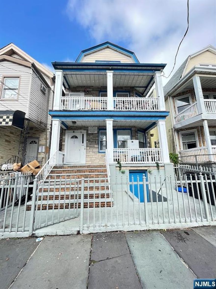 GREAT INVESTMENT OPPORTUNITY!! WELL MAINTAINED/ GOOD CONDITION FOUR FAMILY LOCATED IN THE CENTER OF NORTH NEWARK. Fully occupied and generating $5,575/month in rental income. Low property taxes make this an excellent investment opportunity. Units feature hardwood floors, high ceilings, a Huge living room/dining room, and are in good condition. Owner pays heat for Units 2,3, and 4 (avg. $200/month). Unit 1 has central A/C installed less than 5 years ago. Annual insurance $4,300. Strong cash flow with stable tenants in place. Convenient location near schools, shops, and transportation.