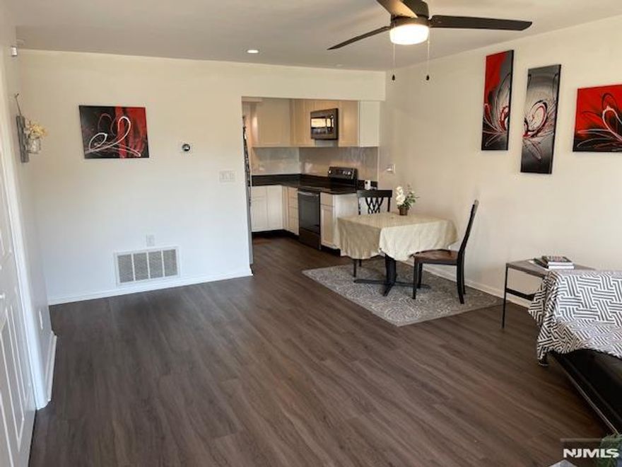 Luxury meets convenience at this spacious and recently renovated Studio Condo. Modern and spacious kitchen with tile backsplash. Modern and spacious full bathroom. Full size washer/dryer in unit. Central AC and Heat (New Windows). Home office area with additional closets for storage. Murphy bed is included with unit. Private off-street reserved parking space directly behind building. Tenant is responsible for gas/electric. Easy NYC commute and close to Secaucus Junction Train Station., NJ Turnpike, Route 3 & Newark Airport, MetLife Stadium and the American Dream Mall. Credit Check and proof of income required to apply. AVAILABLE on 2/1/26.