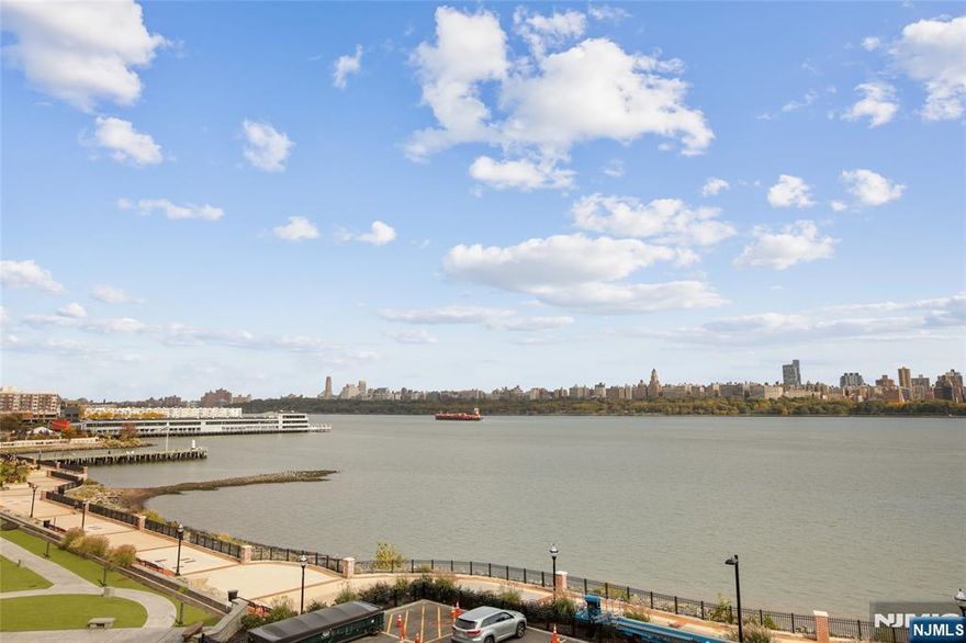 The Glass House offers residents an unparalleled luxury lifestyle in the heart of Edgewater. Unit 617 boasts 2 bedrooms, 2 bathrooms, and a spacious layout with stunning north-facing views of the Hudson River. This unit features a private balcony, oversized Marvin windows, and 10-foot ceilings. The gourmet kitchen includes Subzero, Wolf, and Bosch stainless steel appliances, Caesarstone countertops, and Kohler fixtures. The spa-inspired bathrooms offer a soaking tub for ultimate relaxation. Smart Home features include a NEST Smart Thermostat and Comelit Intercom System. The Glass House amenities feature a Manhattan-facing outdoor pool, courtyard, rooftop deck, and fitness center with a yoga room. Additional perks include a media room, childrens playroom, library, indoor lounge with a fireplace, and a dog run. The community offers concierge services, a private ferry shuttle, and an express bus to Manhattan making daily commuting effortless. Two parking spaces included.