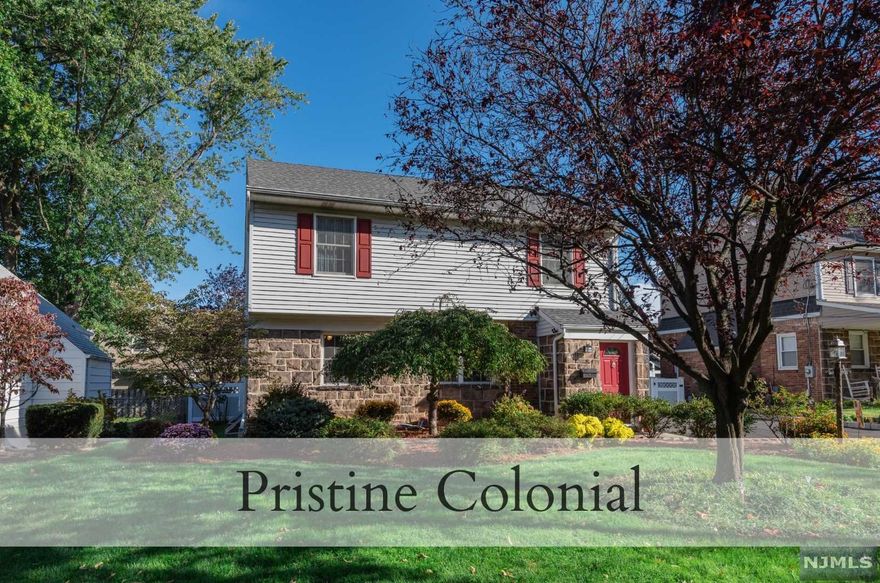 Welcome to River Edge! Wonderful opportunity to own an immaculately kept 4 Bedroom, 2 bath colonial home. Beautiful landscaping throughout the property. The first floor offers a circular flow with gleaming Hard Wood Floors, Living Rm, spacious Bedroom, Updated Full Bath, Eat-in Kitchen, Dining Rm, Family Rm with glass sliders to patio and private fenced in yard. Second floor offers 3 spacious Bedrooms and Full Bath. (1 of the bedrooms, stairs and hallway all have brand new carpeting). Drop down Besler stairs to the attic. Large Basement is partially finished, with laundry, utilities and plenty of storage. Attached oversized 1.5 car garage with double wide driveway. Close distance to elementary school, public library, playground, shops, to NYC transportation, and so much more. Overall a well-maintained home in a desirable Bergen County town that offers 2 train stations. Newer Roof, Hot water heater, Furnace. Nest Thermostats included. Come see this one for yourself!