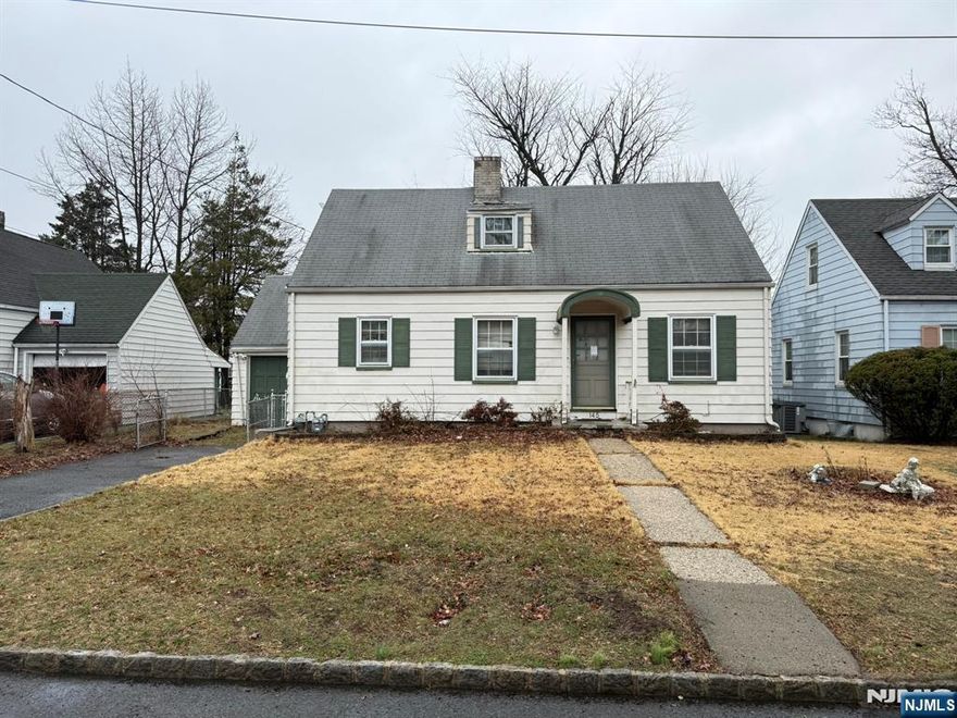 Welcome to this charming Cape Cod-style home nestled in one of the most desirable neighborhoods of Belleville. Built in the 1940s, this home offers timeless character, a flexible layout, and incredible potential for the next owner to make it truly shine. The main level features a spacious and sun-filled living room that flows seamlessly into an adjacent dining areaâ€”perfect for everyday living and entertaining. A bright, sunny kitchen with a convenient side entrance provides easy access to the outdoors, while a cozy den with direct access to the backyard offers additional living space or a perfect home office. A first-floor bedroom and full bathroom add to the homeâ€™s versatility and convenience. Upstairs, youâ€™ll find two well-sized bedrooms with great natural light and ample space, along with an ideal opportunity to add a second bathroom and enhance functionality. The large lower level presents excellent potential to create a comfortable family room, recreation space, or additional living area. Outside, enjoy a nice backyard ready for gardening, entertaining, or relaxing, along with the added benefit of an attached one-car garage. Situated in a prime location, this home offers easy access to major commuting routes including the Garden State Parkway and Route 21. Residents enjoy proximity to beautiful parks such as Branch Brook Parkâ€”famous for its cherry blossomsâ€”as well as shopping, dining, and everyday conveniences along Washington Avenue and nearby centers.