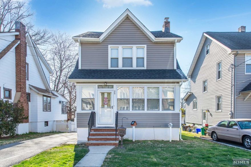 Updated and well maintained describes this 3 bedroom Colonial on a quiet street in Nutley. Newer vinyl siding, roof and deck. Kitchen and bath also have been recently updated. First floor has kitchen, formal dining room, living room with wood burning fireplace and an enclosed front porch. Second floor has 3 bedrooms and full bath. Convenient to NYC transportation, dining and shopping. A pleasure to show.