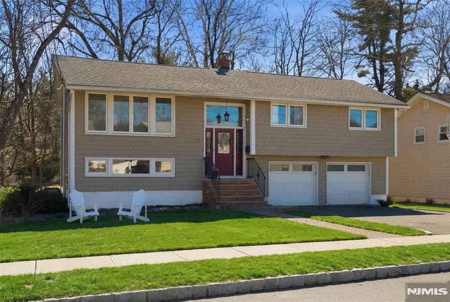 Beautifully updated, spacious home on an extremely private, quiet, tree-lined street. The open floor plan and sliders onto the deck allow for optimal entertaining off of the main level. The upstairs level also features 3 BRS including the primary suite. Downstairs you will find the 4th BR / office, an additional full bathroom and a generously sized living space, perfect for a family room or playroom. Sliders from the lower living area let out to a large backyard which backs up to a wooded area complete with your very own babbling brook! Additional highlights include wood flooring, lower-level patio for relaxing, multi-zone central AC, an over-sized garage and location within walking-distance to elementary, middle and high schools. Highly sought after Verona is conveniently located to major shopping and transportation (6 min drive to train!) and is home to Verona Park - a 54 acre park with 13 acre lake providing row and paddle boat rentals. This home is truly a must see!