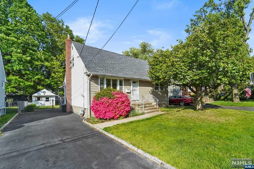 This immaculate 1950s cape cod style home shows true pride of ownership. Located in highly sought after Nutley NJ, this is the perfect starter home or ideal for those looking to downsize all while still enjoying a beautifully oversized backyard retreat. This home boasts a great layout including living room, dining room, quaint kitchen, 2 bedrooms, bathroom, and Florida room on the main level. The bonus unfinished attic provides unlimited potential along with a well-sized basement. Other highlights include a 3+ car driveway, hardwood underneath the carpets, newer roof (2020), new hot water heater (2023) and chimney liner (2021). Property sold as-is. Ideal location walking distance to the Yanticaw, Kingsland, and Memorial Park network offering 28+ acres of picturesque trails and recreation.