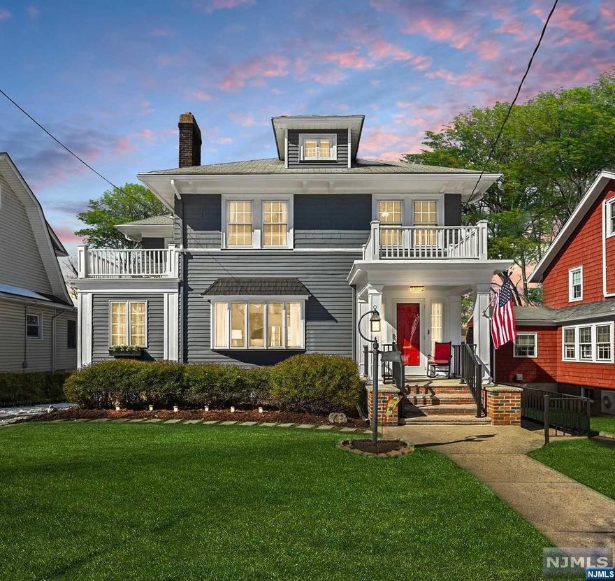 Stunning 4 bed / 2.5 bath Colonial beauty emerges onto the market for the 1st time in 60 years. This Maplewood gem exudes classic architecture, modern comfort and unparalleled practicality. Simply unpack to flourish in suburban bliss and urban connectivity! This impeccable sun-drenched & freshly painted home graces Maplewood's coveted College Hill neighborhood less than a mile from NYC train & charming Maplewood Village. H/W floors guide you through expansive, sun-kissed rooms accented w crown molding, WB fireplace & original wood columns. The iconic "Maplewood Room" offers a private office, built-in shelves, ample closets & powder room perfect for remote work. Bright spacious kitchen updates include granite countertop, tiled backsplash, double wall oven & sweeping cabinets. Host festivities in the grand dining room then step outside onto a sprawling deck. Built-in benches invite you to bask in the sun or relax in breezy shade under a spectacular beam ceiling.