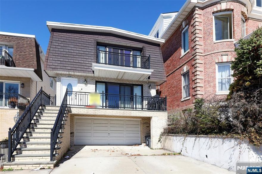 Three family home with a Spectacular River view and Manhattan skyline view on Boulevard East Two Apartments have three bedrooms, two full baths a terrace ,Central air ,and their own laundry in the Apartment . the ground floor has a one bedroom Apartment .there are three separate gas boilers Two car garage and a private backyard. great location very convenient to public transportation , nj transit ,New York Waterway ferry, schools and shopping 15 minutes to midtown Manhattan.