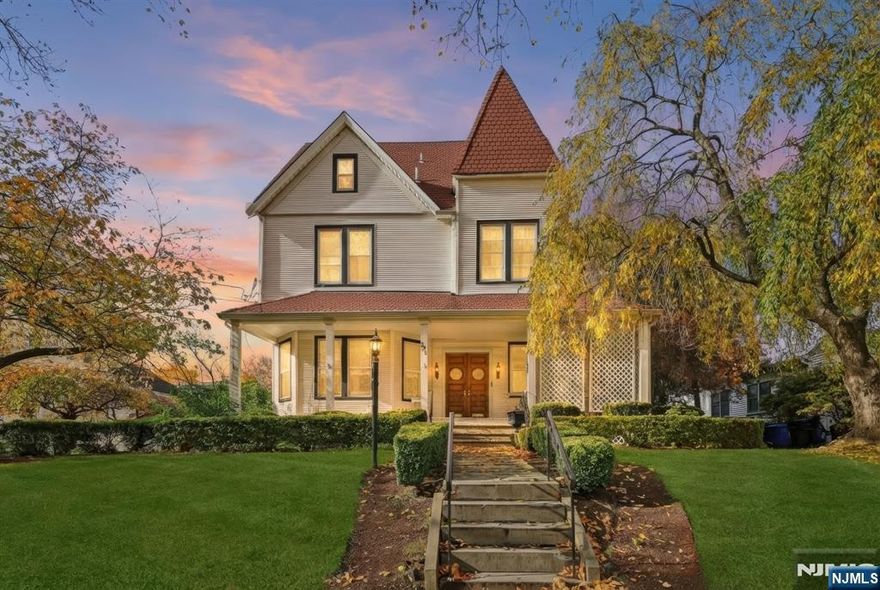Built in 1897, this special Rutherford property blends historic character,scale,and flexibility on a 75 x 150 lot. Currently configured as an oversized legal two family residence,it lives like a grand single family with the benefit of a separate rear apartment,offering exceptional versatility for todayâ€™s lifestyle.Whether you envision a spacious one family home,a multi generational household,or a residence with income potential,the possibilities here are rare.Few properties combine this level of flexibility with such architectural presence and curb appeal.The main residence showcases classic woodwork,a grand staircase,and generously sized rooms throughout.The first floor features a parlor with half bath,an oversized living room formal dining room,extra large eat in kitchen,mudroom,and a den that can easily serve as a home office or first floor bedroom.The second floor offers a primary suite with a beautifully updated bath and walk in closet.The third level includes two additional bedrooms, a living room, and a full bath, providing flexible living space or a private retreat.Tucked at the rear on the second floor, the separate apartment functions beautifully as a large one bedroom with sitting room, kitchen, and bath, ideal for extended family, guests, or rental income.With its prime location, architectural detail, and unmatched flexibility,this is a truly special opportunity to create a living environment tailored to your vision.One of Rutherfordâ€™s most unforgettable homes