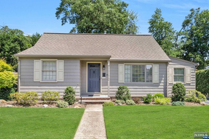 Immaculately maintained property & home with hardwood floors & primary bedroom on the first level as well as the 2nd bedroom, currently being used as an office. Large glass doors lead to a pristine back yard with detached garage and shed across manicured lawn & established gardens. The expanded eat-in kitchen connects to a charming sitting room which also has direct access to the backyard and driveway. On the 2nd floor you'll find two similarly sized bedrooms with amble storage as well as a bathroom in between. The basement, partially finished, boasts more living area, mechanical room & work area with easy access using the crawl space beneath the addition of the kitchen and bilco doors to the back patio. This home is inviting, bright & welcoming right into the heart of Midland Park. Highly desirable neighborhood and location, this is the perfect place to call home.