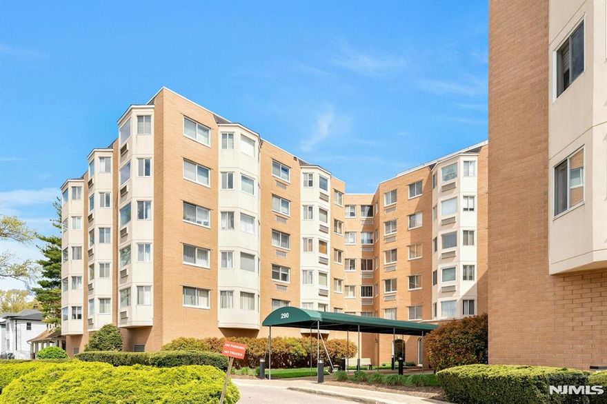 Welcome to the prestigious Somerset Condo building, featuring dual elevators and ideally located in Hackensackâ€™s highly sought-after Fairmount section, offering stunning views of the New York City skyline. Enjoy stunning fireworks views right from the rooftop! This beautifully updated 6th-floor corner unit (the largest) boasts a desirable southeast exposure, filling the home with abundant natural light throughout the day. Freshly painted and updated with new carpeting, some newer windows, and a brand-new hot water heater, this residence is truly move-in ready. Two skylights further enhance the bright and airy atmosphere. A long, elegant foyer leads into a spacious living room anchored by a cozy wood-burning fireplace. The layout flows seamlessly into the dining area, creating an inviting space perfect for both everyday living and entertaining. The thoughtfully designed kitchen has been tastefully remodeled and features appliances that are approximately two years old. The home offers a generously sized primary bedroom with ensuite and an additional bedroom. A second full bathroom is conveniently located in the hall. Additional highlights include one assigned outdoor parking space. A convenient laundry room is located just down the hall. Commuters will appreciate easy access to mass transit, the nearby train station, as well as shopping and dining. Combining comfort, style, and an unbeatable location, this exceptional home is an opportunity you wonâ€™t want to miss.