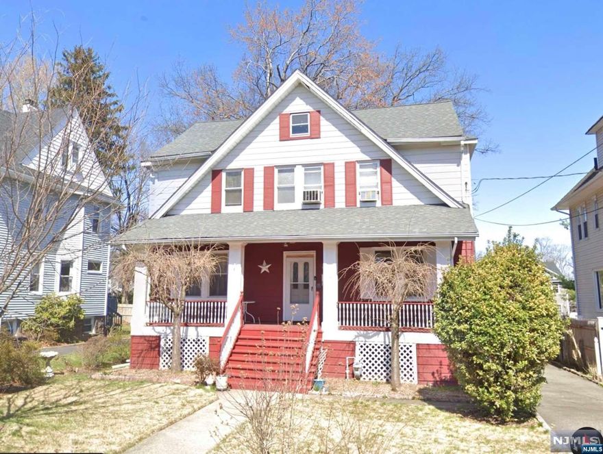 HOME SWEET HOME!!! A wonderful opportunity to live in a prime location in the Wonderful town of Teaneck. This large 9 room home features on the first level a spacious living room dining room, kitchen and a full bathroom. On the second level enjoy 3 bedrooms and 1 Bathroom additional pull down unfinished attic waiting for your touch Beautiful front porch and small backyard deck. large lot with garage and additional parking for 5 cars Home will be Sold Strictly AS IS Sale contingent on seller finding a Replacement Home