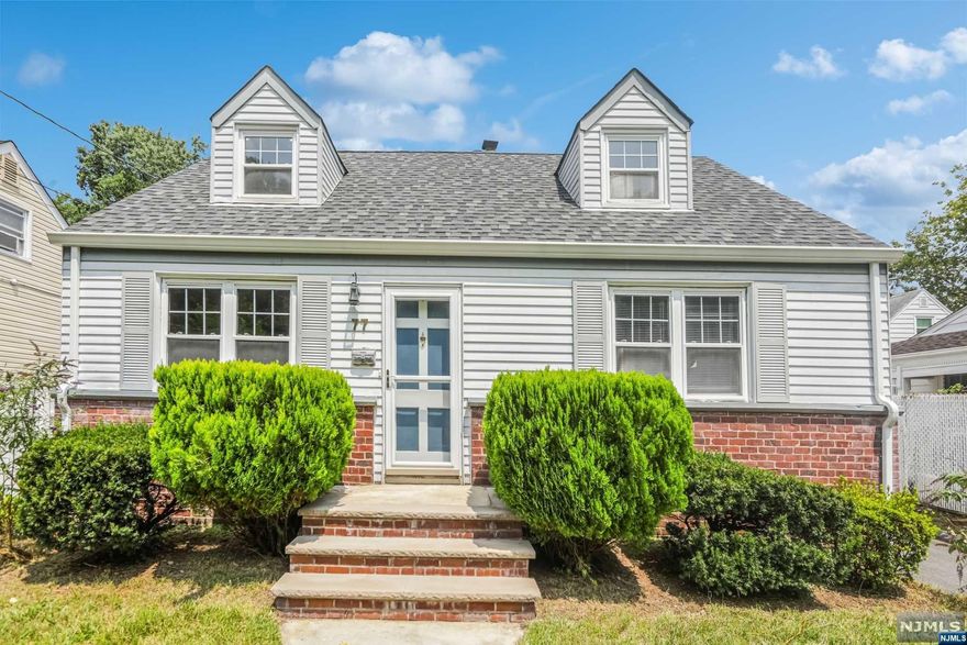 This move-in ready cape cod is an exceptional value with LOW TAXES! The main level offers a living room with hardwood floors, an open kitchen with stainless steel appliances (new dishwasher & wall oven), beautifully renovated full bathroom, plus two generous bedrooms (one of which can be used as the primary). Upstairs you'll find two additional bedrooms and the 2nd full bathroom. The finished basement is complete with it's own private entrance, a large recreation room, half bathroom, laundry room, and ample storage. New drain and sump pump installed. Roof and asphalt driveway are approx. 5 years young. The 50 x 125 property is fenced with a large backyard and shed for additional storage. Nature lovers can enjoy the revamped Teaneck Creek Conservancy located directly across the street and an easy commute into NYC with the bus right down the block. Convenient location near schools, shopping, parks and houses of worship. Estate Sale being sold as-is.