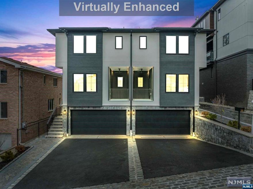 Welcome to the definition of modern sophistication! This is another two family duplex vision brought to you by C&G developers in collaboration with designer Nicole Gioffre! In total, this multi family house features 6 bedrooms, 8 full bath and 2 half baths. Each unit is all stucco 3 bedroom 4.5 baths that is complimented with black windows, awnings and a belgium block surround driveway. Each unit on the ground floor features a 2 car garage, utility room, side entrance with a proper mud room and closet, living room, bonus room and full bath. The second floor showcases the main entrance, office/den, dining room, powder room, living room and kitchen with a back entrance to a deck. The third floor features 3 bedrooms with 3 full en suite bathrooms. The master bedroom features Natural Oak Acoustic Slat Wood Panels as well as a special closet that you will fall in love with! Oh, did we mention that this home sits on a prime location 2 blocks from downtown?