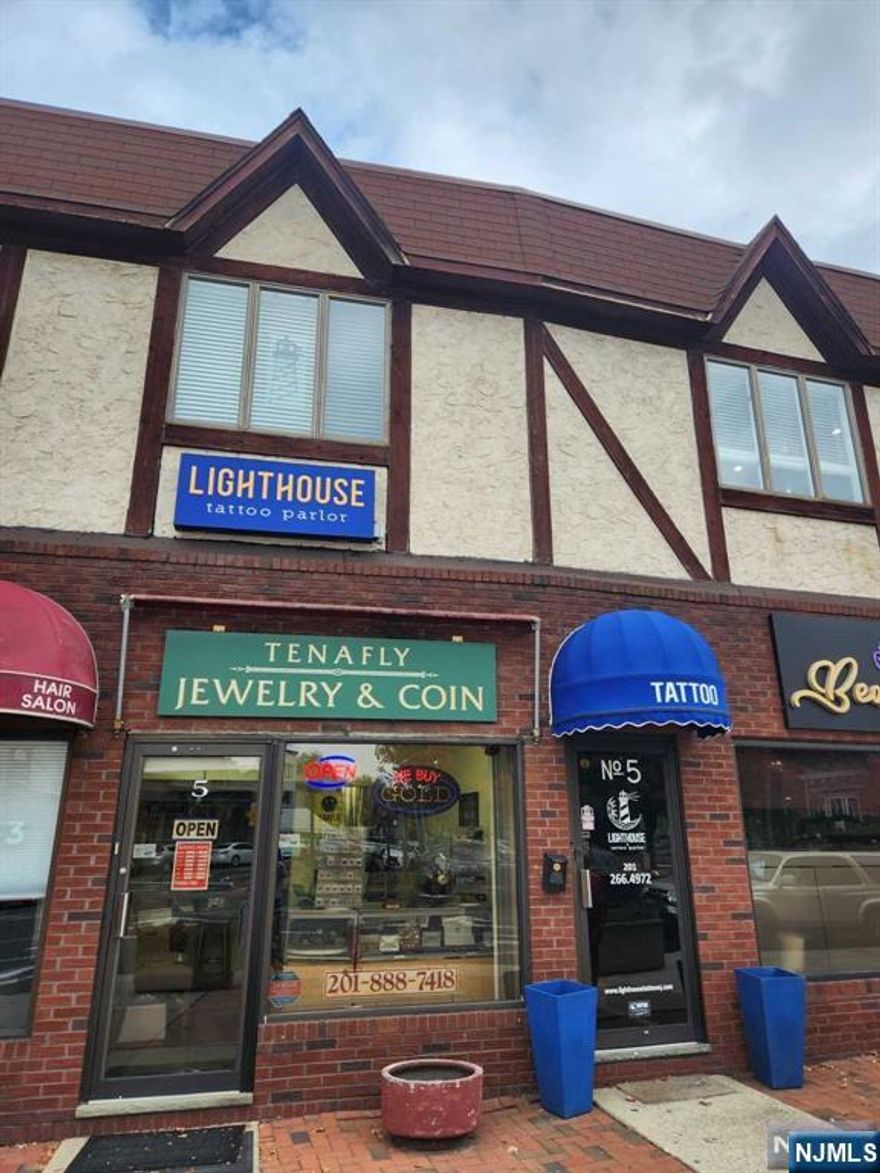 Location -Location in the heart of Tenafly ,Entrance on the hillside ave unit #5,2nd floor 5 room,2 bath ,Great for Dr, office Accounting ,Massage place or any other profession ,Last tenant was a Tattoo