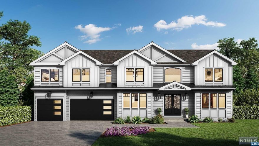 NEW CONSTRUCTION COMPLETED! With its impressive Hardy Plank, Azek panel & stone exterior w/ rare 3-car garage, this gracious ctr hall colonial exudes modern elegance. Dbl iron doors open to magnificent 2-story foyer w transom window, elegant formal living and dining rooms, soaring 2-story family rm w fireplace & chef-inspired kitchen w/ crisp white cabinetry, granite counters, high-end appliances, pantry & island w/ seating. The 1st floor also has a guest suite w/ full bath, powder rm, & mud rm. Upstairs a primary suite w/ tray ceiling, cozy fireplace, 2 w/i closets and a luxurious master bath w soaking tub; Jr ensuite BR w/ w-i closet; 2 more ample BRs; a full bath and laundry. The spacious finished lower level has home theatre room, a rec rm w/ wet bar, a powder rm, and space for a gym, office or playroom. Exquisite trim & moldings, heated floors in baths, paver walk & driveway, walk to top-rated schools & library, 2 parks. Make low-tax Paramus your home for the holidays!