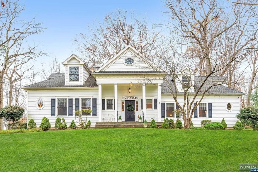 THERE'S NO PLACE LIKE HOME! Prestigious Chestnut Ridge home on lovely, level property. Majestic entry leads to an Inviting Entry Hall. The Living Room is appointed with fabulous Built-Ins and Gleaming Hardwood Floors. Recessed lighting, Crackling Fireplace and Lovely windows make this a Handsome and Elegant space - a theme that defines this wonderful offering. The Eat-In Kitchen is a Marvelously Designed Functional Workspace that is equally Attractive and Highly Functional. The Formal Dining Room with Chair Rail and Moldings is perfect for Family Gatherings and Entertaining. There's a Generous Master Suite, a truly Private Retreat + 3 Additional Bedrooms plus 2 Addit'l Full and 2 Half Baths. It's 1-Floor Living on the 1st Floor PLUS Outstanding Family Space Utilized Upstairs - Easy access to Schools and NYC. Low Taxes! Call Today for A Showing!