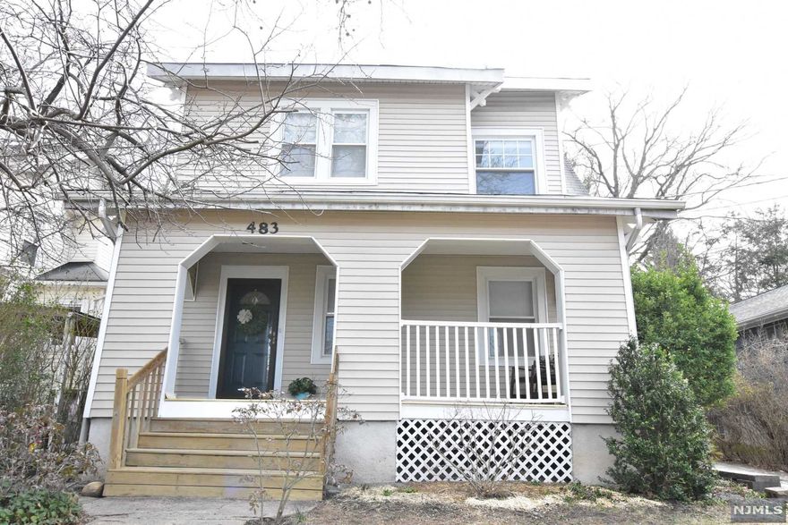 Great opportunity to own an updated Leonia single family home! The first floor has a kitchen w/ custom cabinets, granite countertop, butler's pantry, LR w/ decorative fireplace, bright DR, powder room, and door to a cozy, private backyard. The second floor has a master BR w/sitting room, 2 additional BRs, updated bath. Full, walk-up attic for storage or converting to Den/Office/Bedroom. The basement is unfinished with a laundry area, space for Storage, Workshop, etc. (has a separate side entry door). Fujitsu ductless AC/heat-pump, 138K BTU boiler (2018), water heater (2022). 1 car garage with plenty of parking in the driveway. Just blocks to highly rated Leonia schools, the Overpeck County Park, NYC buses, and major highways. Easy NYC commute! Home is zoned for residential/home as well as owner-occupied professional use. Commuter's Dream!! Don't miss this move-in ready colonial with its charming front porch.