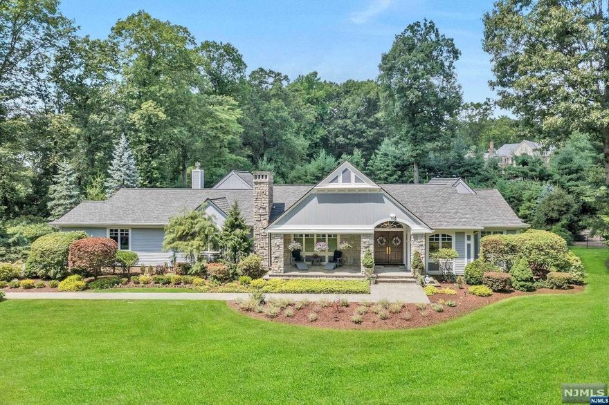 Nestled on a secluded private street, this luxury ranch home epitomizes serene living with its exquisite features and expansive layout. Boasting 3 full ensuite bedrooms and 3.5 bathrooms, each meticulously designed for comfort and elegance. A dedicated office space offers productivity amidst tranquility. The heart of the home unfolds into a spacious great room, complemented by a formal dining room and a distinguished living room, perfect for hosting guests or relaxing in style. Outside, the allure continues with mature landscaping framing the property, creating a natural sanctuary. A gunite pool glistens under the sun, inviting leisurely swims, while a beautiful patio provides a venue for al fresco dining and entertaining. Meandering pathways wind through the grounds, offering glimpses of lush gardens and secluded nooks for quiet reflection. This residence combines timeless architecture with modern amenities, promising a lifestyle of luxury and comfort in every detail.