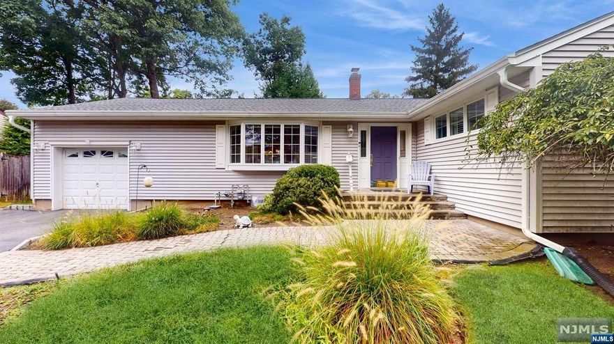 Welcome to your new home in sought-after River Vale! This stunning ranch home offers a seamless blend of modern luxury and suburban charm. Step inside to an inviting floor plan flooded with natural light and adorned with gleaming hardwood floors. The spacious living room with an open floorplan, is perfect for both entertaining and relaxation. Prepare culinary delights in the large kitchen, outfitted with granite countertops, stainless steel appliances, and an island. Adjacent to the kitchen, the dining room boasts large French doors leading the stone patio and private backyard. Retreat to the primary bedroom, complete with an ensuite bathroom for added comfort and convenience. Two additional bedrooms and a full bath round out the main floor living space. Additional highlights include a sprinkler system, attached garage and a spacious large full basement with endless potential. The professionally landscaped grounds complete this picture-perfect property.