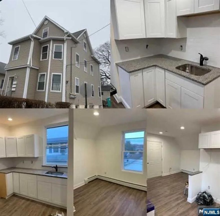 Spacious third-floor apartment for rent in Haledon featuring 2 bedrooms and 1 full bathroom. This unit includes a washer and dryer for added convenience on the same floor, exclusively for this unit. The apartment offers both a private front entrance and a rear exit. The home was fully renovated approximately five years ago, boasting an updated kitchen and modern bathroom. Bright, well-maintained, and move-in ready.