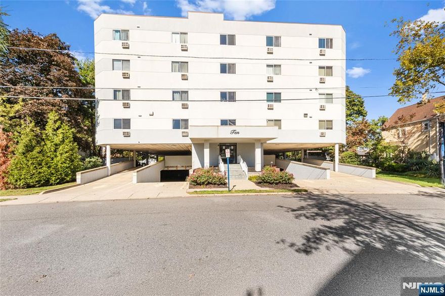 Beautiful well maintained studio apartment with private balcony in the Fairmont section of Hackensack. Newer bathroom. Newer kitchen with SS appliances. Private covered assigned parking space #11 with adjacent guest parking lot. Washer & Dryer in unit. The building itself is well maintained, offering peace of mind and a comfortable living environment. Hackensack has become a true destination, offering a vibrant mix of arts, trendy restaurants, nightlife, shopping, and houses of worship. Conveniently located just 15 minutes from New York City and close to public transportation and major highways, this condo is perfect for commuters and those looking for both convenience and community. Don't miss this outstanding opportunity to call Hackensack home!