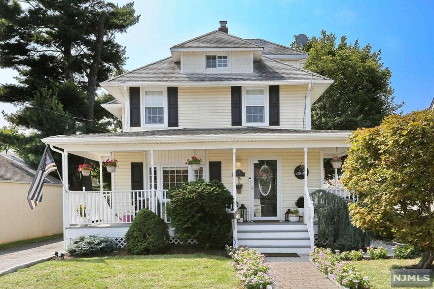 Welcome to this beautiful expanded colonial with a picturesque open front porch. Entry foyer leads to a living room, formal dining room and gorgeous kitchen with dining area opens to a family room with built in bar area. Sliding doors with a deck and paver patio are perfect for those fall days and nights. A pretty powder room complete the 1st level. Upstairs features a huge master bedroom with an exceptional bathroom/whirlpool tub and 2 walk in closets. 2 additional bedrooms and a full bathroom. Basement is finished with an office, finished room and laundry. Detached 2 car garage with new garage door. 2022 HWH, newer side door and side wall insulation and shelving. Soffits and base painted. Contingent on sellers securing a home. NOT IN A FLOOD ZONE!