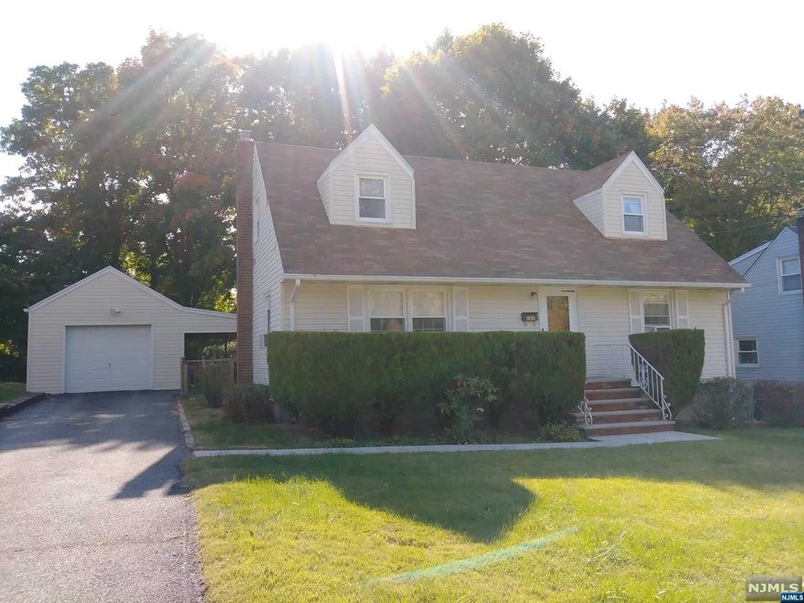 Cape Cod starter home on 75 x 150 lot in a nice neighborhood. First time offered in almost 70 yrs. Convenient to schools, shopping, transit and highways. Some features are 2zn gas hwbb heat, hardwood flrs(1st), 2 full baths & vinyl siding. Full basement w/high ceiling is waiting to be a future rec room. There is a large covered patio and a spacious backyard with room to do just about anything. Mahwah is a great town with virtually anything you could want or need...including low taxes! A great home for first timers willing to update and make it their own; or investors/contractors looking for a project. This is an as is sale. No repairs will be made, no credits will be given. Any inspections are for buyers' information only.