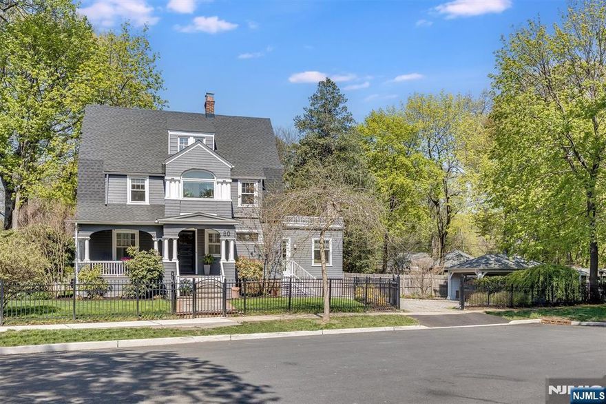 The very best of Glen Ridge living. Queen Anne Victorian has been meticulously updated, preserving the detail of its original design customized for modern living.Tucked away on a secluded cul-de-sac,the exquisite property has it all! This light filled open floor plan flows from the LR with a gas fireplace, through to the DR to a chef's kitchen, equipped with quartz countertops, large quartz island, and top-of-the-line appliances. Familyroom complete with a gabled skylight and custom wood burning fireplace. The 2nd level features 3 spacious bedrooms, a light filled home office with a view of the fully fenced in yard, renovated full bath complete with soaking tub and heated floors. The 3rd level is a dedicated owner's retreat with vaulted ceilings and custom built-ins throughout. Every detail has been considered in the form of generous closets & full wall built ins for organization. The en suite bath includes heated floors, double vanity and oversized shower. The finished basement incorporates a laundry room, familyroom, workout room and full bath. You will be WOWED by the private backyard oasis that includes a fully outfitted outdoor kitchen under a beautiful heated pergola, as well as a built-in gas fireplace.Not to mention, a new roof and air conditioning unit, sprinkler system, whole house generator, car charger, all on a fully gated property. Conveniently located a short distance from 2 train lines,Glen RIdge's prestigious schools, restaurants and shops! This is the one!