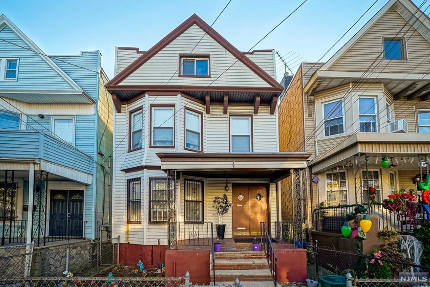 AMAZING 2 FAMILY INVESTMENT OPPORTUNITY LOCATED IN THE BERGEN-LAFAYETTE SECTION OF JERSEY CITY. EACH UNIT HAS 3 BEDROOMS AND 1 BATH. 1ST AND 2ND FLOOR UNITS ARE SAME LAYOUT AND THE SECOND FLOOR UNIT IS A BIT LARGER. ALL UTILITES EXCEPT WATER ARE SEPERATE. NEWER FURNACE AND BOILER - ONE UNIT HAS FORCED HOT AIR AND THE OTHER HAS BASEBOARD. FULL UNFINISHED BASEMENT ACCESSIBLE FROM BACKYARD.