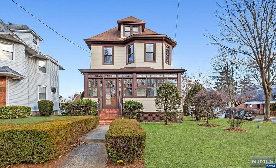 What an incredible location on beautiful Euclid Avenue in Ridgefield Park - close to transportation, schools, shops and right across the way from the library. It's a solid, gracious home with all the wonderful architectural details that make it unique today - high ceilings, generous room sizes, chestnut woodwork, hardwood floors, pocket doors, chair rails and stained glass. Better still, there's a newer kitchen and bath here, too! And when you step inside this home and shut the outside world away, all these features give you a serene sense of peace, security, and belonging. Plenty of space for all including an unfinished basement AND an unfinished, walk-up attic. Deep backyard on the Cedar Street side of the home. The possibilities are endless.