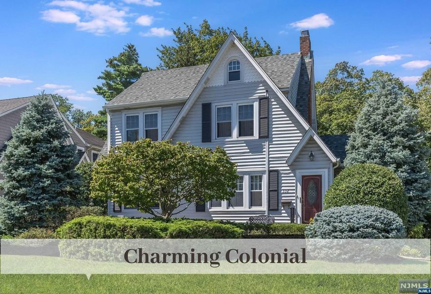 Opportunity Awaits in this Charming Colonial with Inviting Architectural Features located near all 3 Ridgewood Schools in a Very Desirable Neighborhood. Front Flagstone Terrace for morning coffee sets the stage to discover a lovely Vestibule w closet leading to large Front-to-Back Living Rm. w Fireplace. Nearby sunlit Den or Home Office w French Door & Paneling offers a private retreat & Nature Views. Generous Dining Rm w Triple Frt Windows transitions to Kitchen w access to impressive rear yard w large, private Paver Patio, Mature Planting & Flat Grassed Lawns for wonderful Entertaining Setting. Ascend the Original Oak Staircase to find 3 good sized Bedrms, roomy Hall Bath & Walk-Up Attic for endless storage.Lower Level offers Rec Rm, Full Bath & Laundry. 2 Car Oversized Garage. Newer Roof. Oak Flooring. Surrounded by homes of higher value, you can move right in or expand/ renovate. Bring your ideas and make this your forever home.