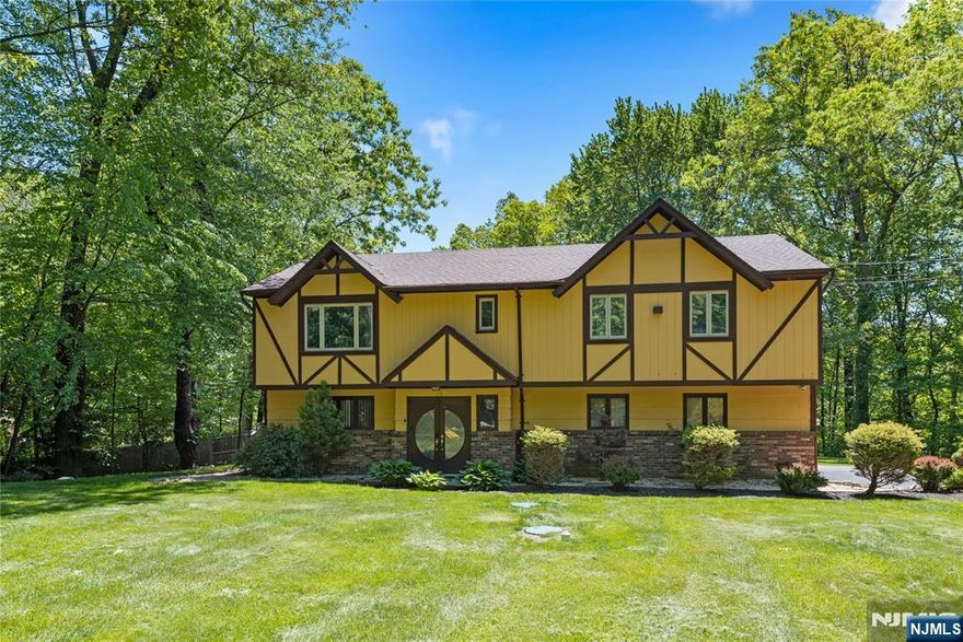 Escape to your very own private oasis in the heart of Mount Olive! This charming home is ideally situated near Budd Lake Beach and Stephens State Park, offering the perfect blend of tranquility and convenience. Step inside to discover a uniquely styled layout featuring a formal living room with built-in shelves, a spacious dining area, and an eat-in kitchen perfect for entertaining. The main level hosts three comfortable bedrooms, including a primary suite with its own private bath. The ground level offers a welcoming family room with a cozy wood-burning fireplace, a powder room with laundry, and convenient garage access. The family room leads to a custom-built wood walk-out deck an ideal spot for barbecues and outdoor fun. The large backyard boasts a hot tub, a stunning in-ground pool, and plenty of space for outdoor activities and relaxation. Surrounded by top-rated schools, renowned restaurants, shopping malls, hospitals, and places of worship, this home offers both comfort and convenience. Don't miss the opportunity to make this beautiful property your new sanctuary your private retreat awaits!