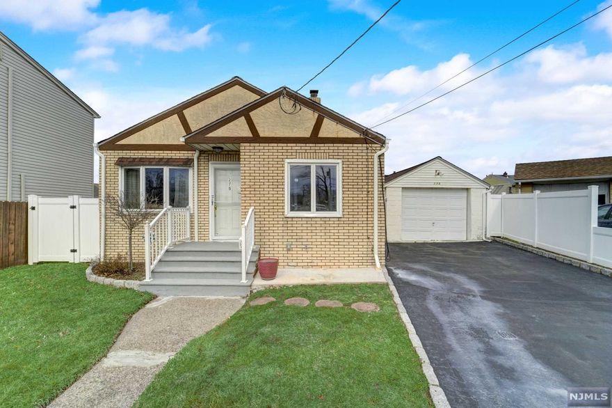 Finally the search ends here! Well maintained & cozy expanded Ranch style home located in a quiet neighborhood of Saddle Brook. Featuring a beautifully updated kitchen, hardwood floors, private yard, covered patio & large detached garage. 1st floor showcases the living room, dining room, 3 beds, kitchen & full bath w/ a perfect layout. Fully renovated kitchen perfectly designed boasts gorgeous quartz counters, tile backsplash, stainless steel appliances & tons of storage. Rear expansion adds more space & 2 bedrooms. Plenty of storage in the basement & attic above the first floor. Fenced in yard w/ covered patio & stunning spring time blooming flowers & garden. Detached 1 car garage w/ high ceilings and side entrance close to the home. Whole house propane generator to power the home in case of emergencies. Conveniently located near major highways, Rt 17, 46, 80, GSP, NYC buses & trains. Low taxes! New roof 2021, new furnace 2017, kitchen remodel 2014, new windows 2014.