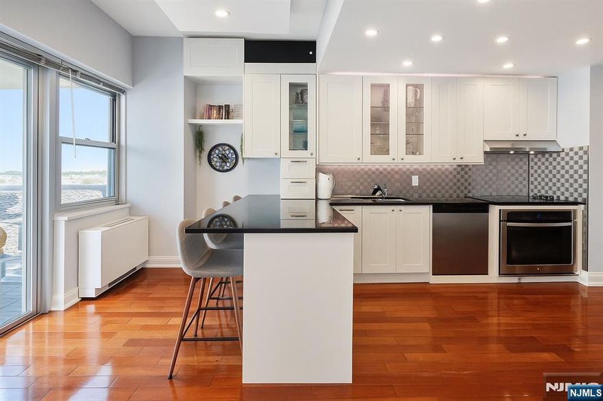 Well-maintained 1BR/1BA condominium located in a full-service high-rise in West New York. This bright unit offers a spacious living and dining area, generous bedroom with ample closet space, and a functional kitchen with abundant cabinetry. Large windows provide excellent natural light and partial river and city views. Building amenities include, outdoor pool, fitness center, and laundry facilities. Conveniently located near Hudson River waterfront, parks, shopping, dining, and public transportation with easy access to NYC.