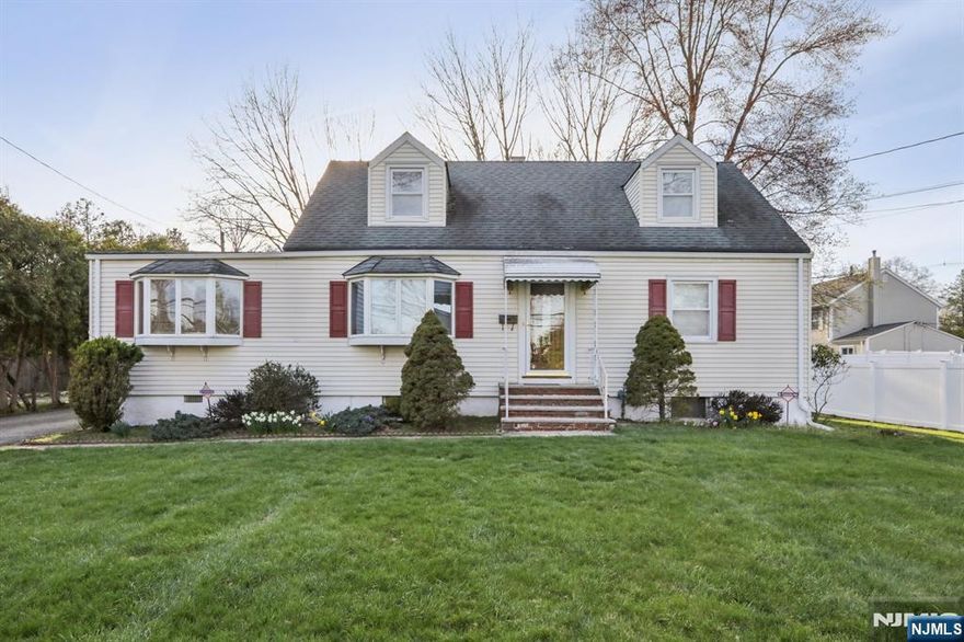 Welcome to this well-maintained Cape Cod style home conveniently located in one of the most sought-after communities. The first floor features a modern eat-in -kitchen, banquet sized dining room with skylight, large living room with bay window, two generous sized bedrooms, ample closet space and a full bath. The second floor has two additional bedrooms and ample storage space. The lower level is full and half finished. The private yard is simply lovely! There is a large driveway that leads to the two-car detached garage, a patio for outdoor dining and plenty of play area for children or anything you like! Close distance to Crescent School and Waldwickâ€™s middle & high schools, shopping, transportation to NYC, Houses of Worship and major highways. Enjoy all that Waldwick has to offer with its bustling downtown, local parks and top-rated schools.