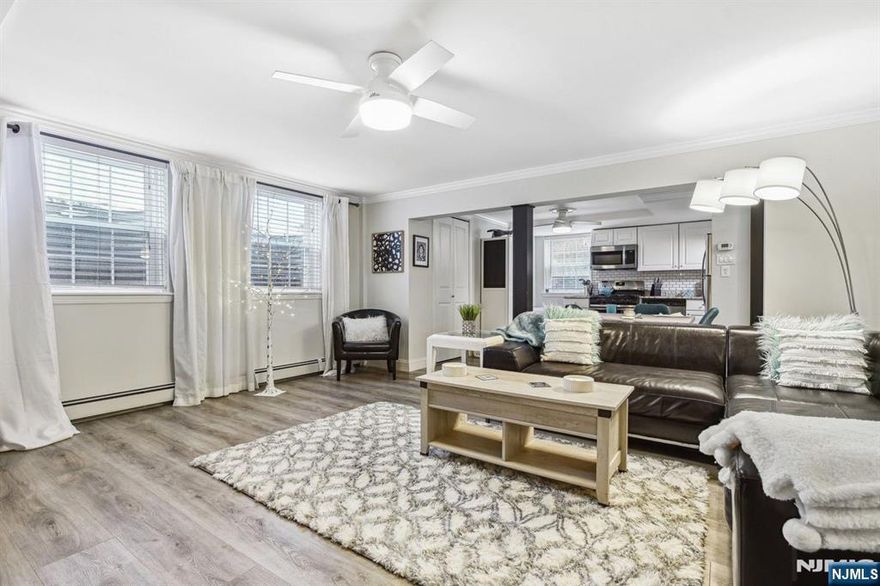 Step into modern comfort with this beautifully renovated one bedroom one bathroom condo perfectly situated in the heart of Upper Montclair. This bright and inviting home features a proper entrance way that leads into a stylish living room anchored by trendy shiplap accents. The interior boasts a sleek newer kitchen and a contemporary updated bath ensuring a completely move in ready experience. You will find a surprisingly spacious bedroom and an abundance of closets throughout for effortless organization. Set within a neatly landscaped and meticulously maintained complex, the unit includes the essential convenience of one designated parking spot. Best of all, you are just steps away from the very best of Village life, including premium dining, boutique shopping, and local coffee favorites, all while being a commuter dream with easy access to NYC transportation. On-site laundry and storage unit. Reserve fund assessment two times a year for 9 years - $925