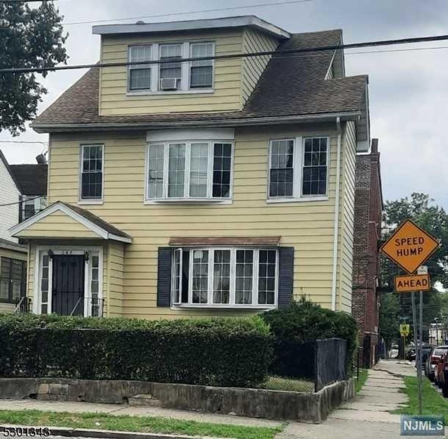 Welcome to 264 Pomona Ave!!.this fantastic investment opportunity in the Weequahic section of Newark features 3 units that are in move in ready condition, high ceilings, hardwood floors, updated kitchens, spacious floor plan, 2 bedrooms on the first floor and second floor with an additional den/home office on both levels...2 car detached garage...this corner property has an unfinished basement and is located close to major highways, NYC transport, hospitals and shopping areas!!...property is being sold in an "as is" condition, seller will not address any repairs, buyer responsible for all town certificates at buyers expense...1st and 2nd floors are tenant occupied...units are identical in layout...this is not to be missed...property needs some TLC ....schedule your tour today!!