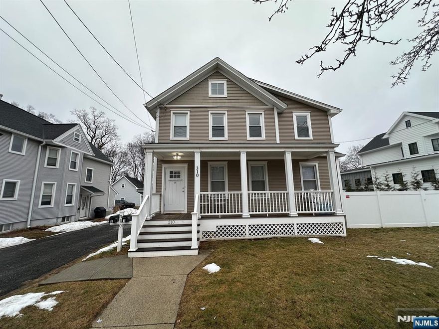 Recently renovated first floor 2-bedroom 1 bath apartment in a 2-family home in the heart of downtown Oradell. Private back and side entrances. Entire apartment freshly painted. Spacious living/dining room with open view to custom kitchen with stainless-steel appliances including microwave, gas oven range, refrigerator, and dishwasher. Washer and dryer in the clean, dry, and roomy basement space. Central air conditioning and plenty of closet space. Hardwood flooring throughout. Two parking spaces in the back of the home. Short walk to shops and restaurants. Walking distance to train and bus with easy access to NYC. No pets and no smoking in the apartment. Tenant pays all utilities.