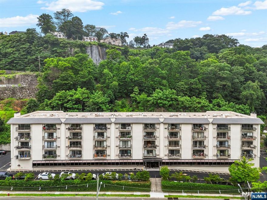 Welcome to this exceptional location, over 1200 sq ft one-bedroom, one-and-a-half-bathroom apartment located directly a cross from Veterans Park ! youâ€™ll enjoy an unobstructed view of the Hudson River ,peaceful green space just steps from your front doorâ€”ideal for morning jogs! Apartment features hardwood floors through out ,spacious, light-filled living area featuring breathtaking views of the water and the GW bridge. living room opens up to the dining room and the updated kitchen ,with stainless steel appliances, perfect for entertaining. finishes up the living area is an over sized French doors leading to your private balcony. The primary bedroom is generously sized with a private en-suite bathroom, while the additional half-bath adds convenience for guests. Laundry room is located next to the bedroom for additional convenience with wall cabinets for extra storage. Donâ€™t miss the chance to live in a prime location with walkable distance to the Ferry to NYC , buses, shops, restaurants and a lot more. Building offers doorman, indoor GYM, sauna ,assigned Parking and guests lounge room . no pets.