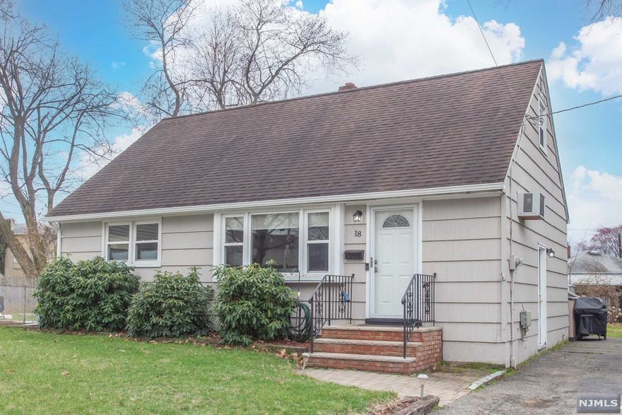 PRISTINE, SUNNY, FRESHLY PAINTED THREE-BEDROOM CAPE ON CUL-DE-SAC close to Demarest School. Dining area w/sliders to large deck and mostly fenced big backyard-perfect for grilling and summer entertaining. First floor also has two nice-sized bedrooms and brand new full bath w/tub shower plus gleaming hardwood floors and new recessed lighting. Second floor can be used as one huge bedroom or separated into a bedroom/office. Full basement has full bath w/stall shower, plenty of room for laundry and storage and has potential for extra family room space. Central air. Sump pump. Storage shed.