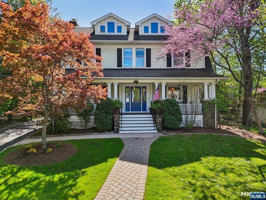 Gracious old-world charm meets modern luxury in this beautifully renovated six-bedroom home, ideally a blocks from Ridgewoodâ€™s vibrant downtown, NYC transportation, and the sought-after Somerville School District. A welcoming front porch invites you into a grand foyer with soaring ceilings, oversized windows, original pocket doors, and timeless moldings. Wide openings flow to a sunlit living room with a gas fireplace and an elegant dining roomâ€”perfect for entertaining. The chefâ€™s kitchen features stainless steel appliances, a Calacatta Gold marble island, radiant heated floors, and a wall of windows overlooking the professionally landscaped backyard, complete with a patio and built-in fire pit. The finished basement offers a spacious rec room, ample storage, and a half bath. Upstairs, five bedrooms include a luxurious primary suite with a spa-inspired bath and walk-in closet. The third floor provides a private guest suite with a full bath. Warm and inviting!
