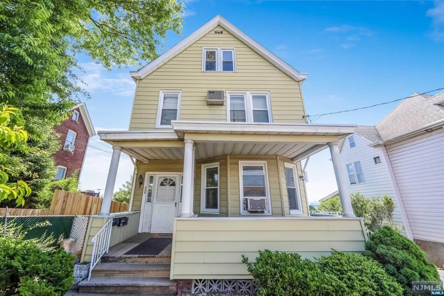 This spacious two family home can be great for an owner occupant or as an income producing investment property. Enjoy LOW TAXES ($7,651/yr), STUNNING VIEWS of the NYC skyline, oversized 50 x 143 fenced property, covered front porch, private balcony (main floor unit), attached garage, ample off-street parking (6+ cars), separate utilities, and LAUNDRY in both units. New roof installed in 2020 and both water heaters were replaced in 2020 & 2021. There's so much upside potential from the basement with the 3rd full bathroom, all the way up to the finished attic w/ bonus room/potential 4th bedroom. With more than 2,100 sq ft. (not including basement or garage), the floor plan can easily be reimagined to suit your needs. Prime commuter location near NYC transit, downtown shopping, parks, and schools. House needs some updating and is being sold in as-is condition. Listed by Lance Parham (201-681-3332) and Romy Ouziel (917-922-9348) of the Wein Agency (201-347-3044).