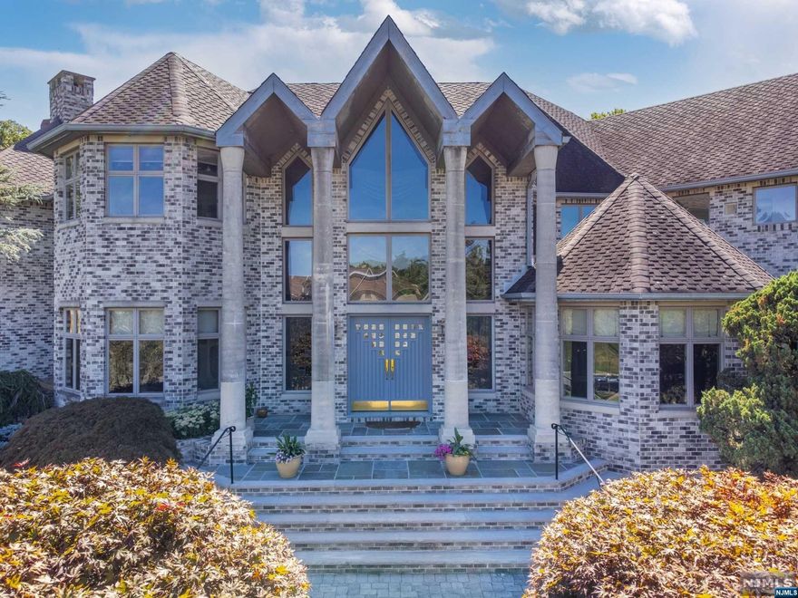 There are no rules of architecture for a castle in North Caldwell!Simply Breathtaking!One of a kind Construction located in Sought-after "Fox Hollow".Approximately 10,000SQFT of living space including a finished walk-out basement!Dramatic Entry Foyer w/Soaring Ceilings,Fairy-tale Staircase and lots of windows bringing in natural light!Huge wrap around Kitchen w/Center Island, Large Private Eating Area and french doors leading to a massive deck overlooking rear yard! Cozy Family Room w/Stone Fireplace, built-in cabinets and balcony overlooking rear yard and woodland! Primary BedRm w/Sitting Room,Large Primary BathRM,walk-in closet,double sided fireplace and French Door to Awesome Covered Veranda w/built-in fireplace! Finished basement featuring walk-out Recreation Room W/soaring ceilings & Fireplace Wall!Four Car Side-entry Garage!Spectacular Lot w/In-ground Pool and Jacuzzi!Positioned less than 20 miles from NYC,this location is convenient for commuting to NYC by car, bus or train